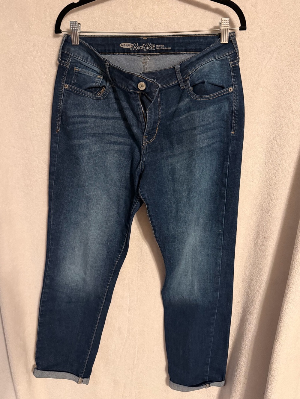 Old Navy Dark Blue Cropped Women's Jeans